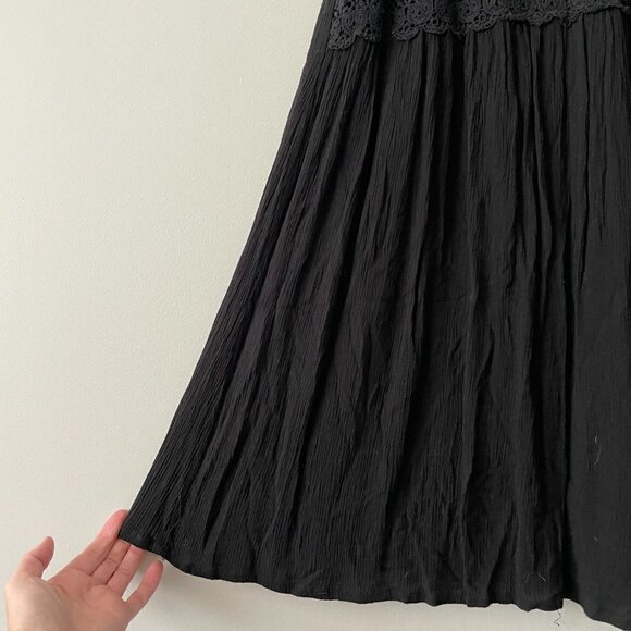 Harlow Sleeveless Scoop Neck Lace Dress Black Small - Picture 4 of 7